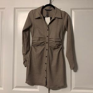 Zara houndstooth dress